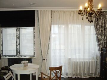 Фото 77. Дизайн штор в гостиную. Квартира в Москве.